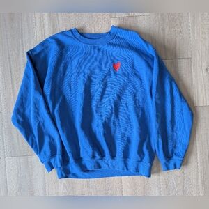 Lonely Ghost Frowny Face Heart Crewneck